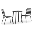 Afuera Living Contemporary Garden Dining Set in Anthracite/Gray