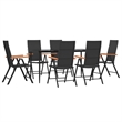 Afuera Living Contemporary Garden Dining Set in Black and Brown