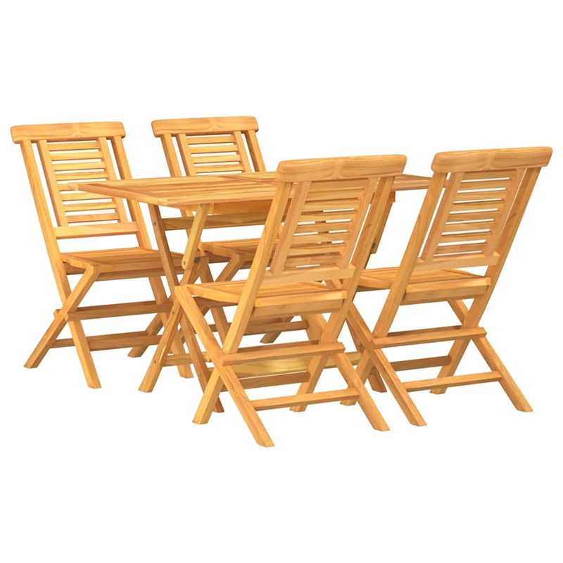 Afuera Living Contemporary Garden Dining Set Natural Teak/Brown