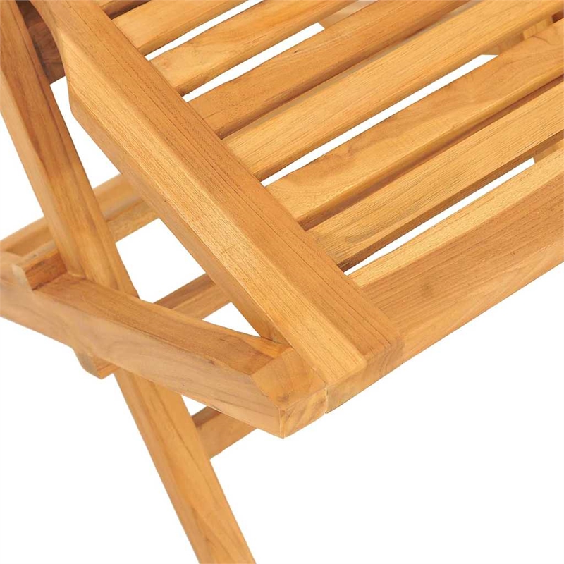 Afuera Living Contemporary Garden Dining Set Natural Teak/Brown