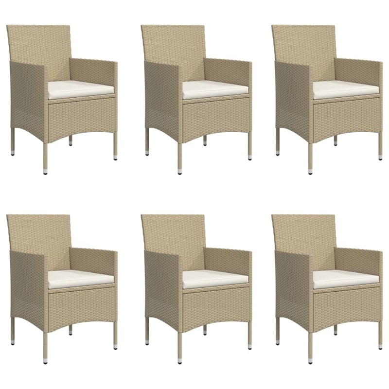 Afuera Living Contemporary Garden Dining Set in Beige and Black