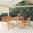 Afuera Living Contemporary Garden Dining Set Natural Teak/Brown