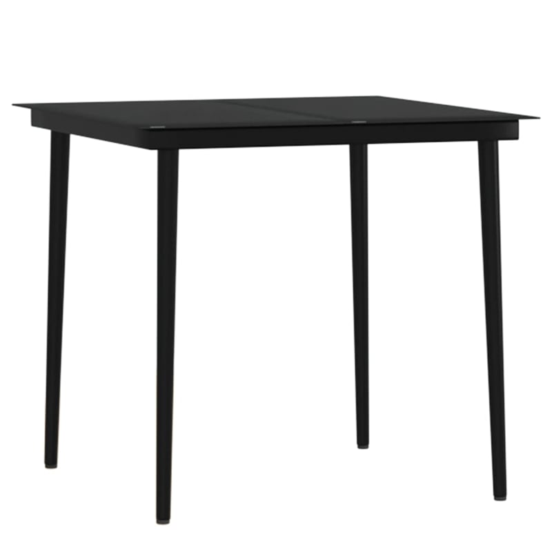 Afuera Living Contemporary Garden Dining Set in Brown and Black