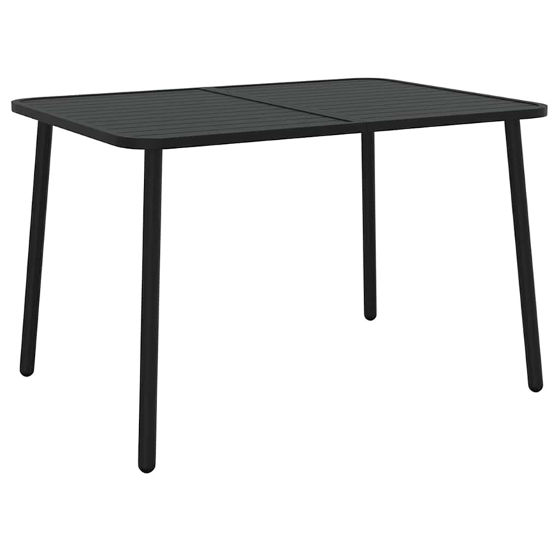 Afuera Living Steel E-Coated & Powder-Coated Dining Set in Anthracite/Gray