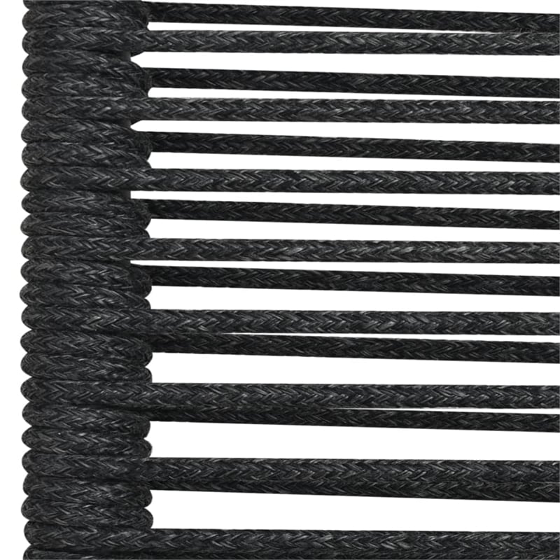 Afuera Living Cotton Rope & Steel Medium Garden Dining Set in Black