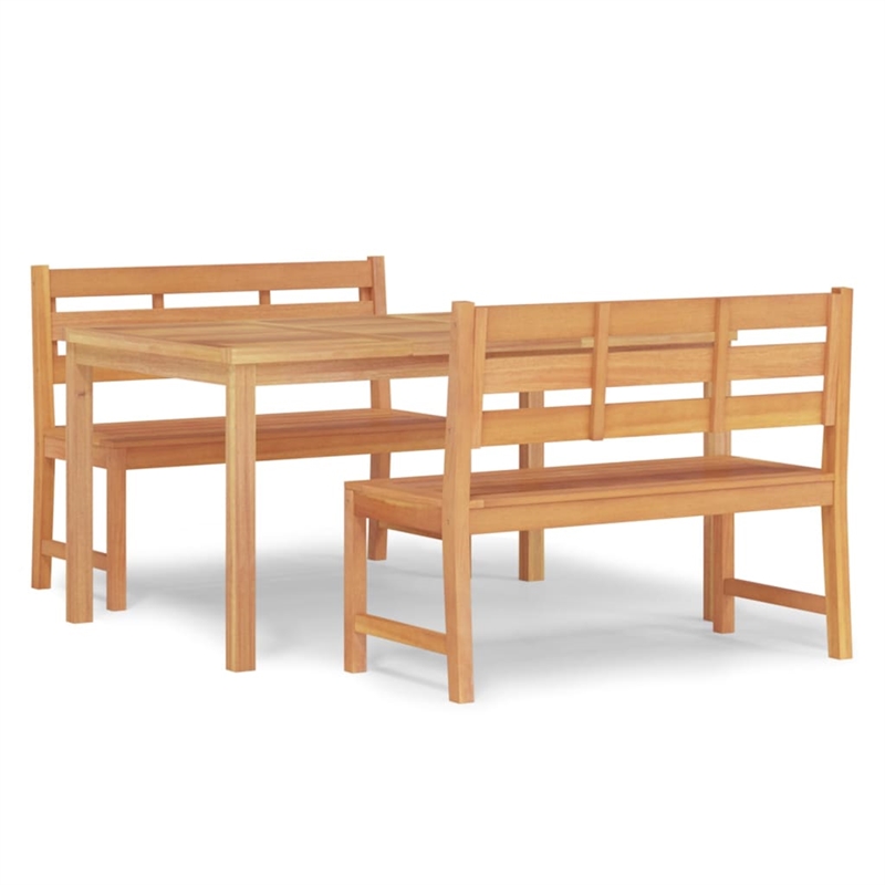 Afuera Living Fine Sanded Teak Hardwood Standard Dining Set in Natural/Brown