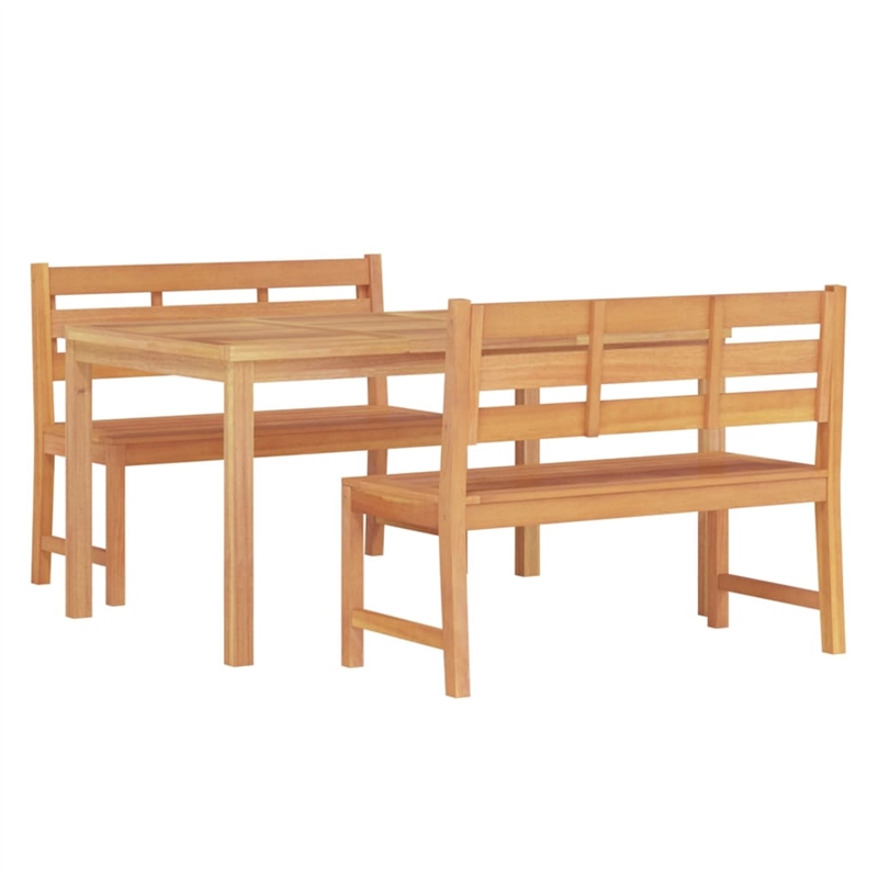 Afuera Living Fine Sanded Teak Hardwood Standard Dining Set in Natural/Brown