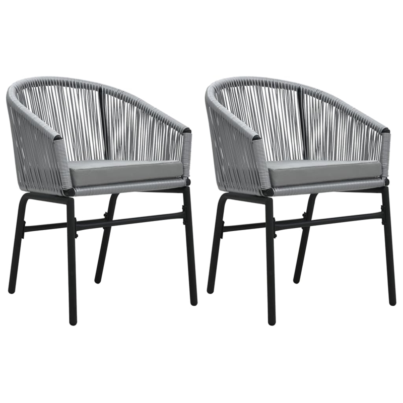 Afuera Living Contemporary Garden Dining Set in Anthracite/Black/Gray