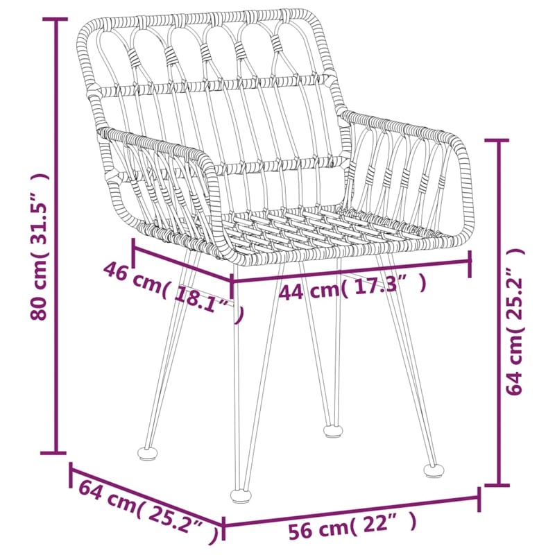 Afuera Living Rattan Glass Large Durable Garden Dining Set in Black/Brown