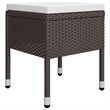 Afuera Living Dining Set in Brown/Cream/White Acacia Wood/Polyethylene Rattan