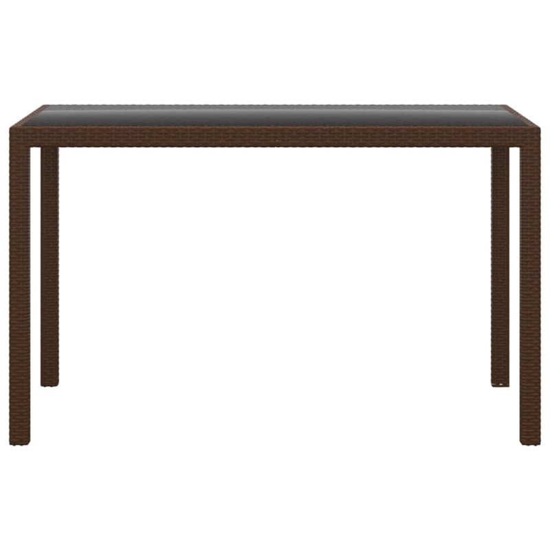Afuera Living Contemporary Garden Dining Set in Brown and Cream White