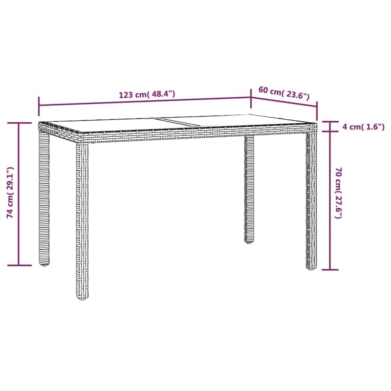 Afuera Living Contemporary Garden Dining Set in Brown and Cream White