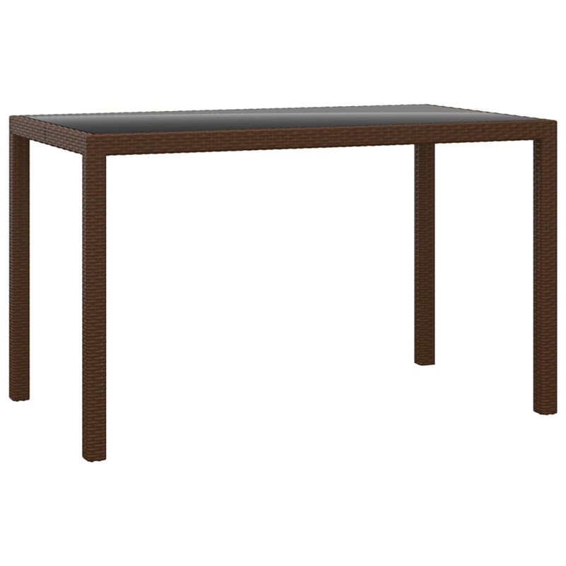 Afuera Living Contemporary Garden Dining Set in Brown and Cream White