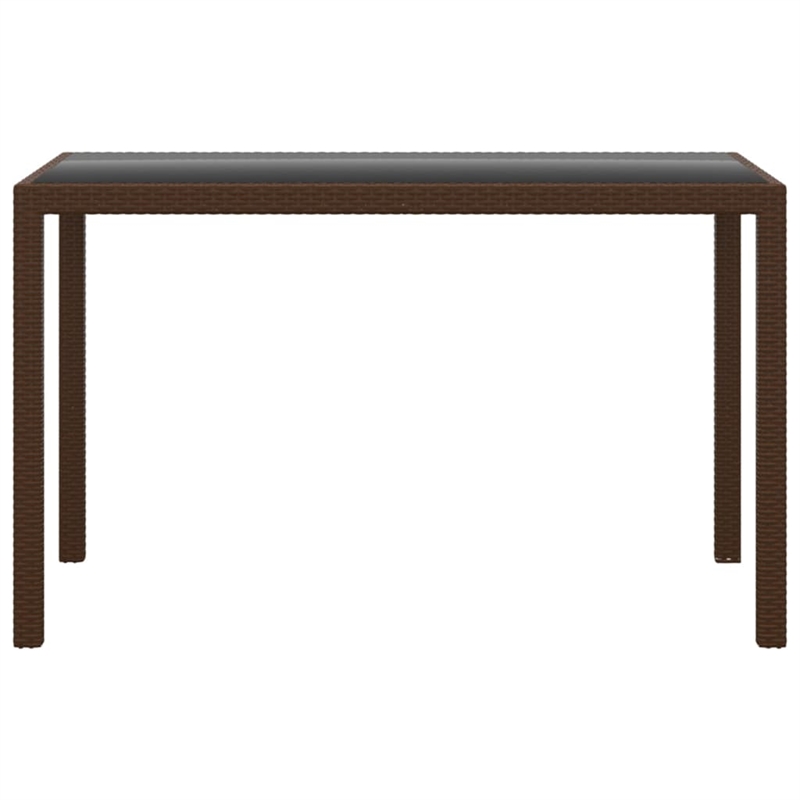 Afuera Living Contemporary Garden Dining Set in Brown and Cream White