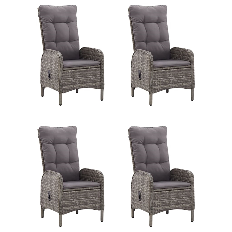 Afuera Living Contemporary Solid Acacia Wood Large Dining Set in Gray