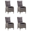 Afuera Living Contemporary Solid Acacia Wood Large Dining Set in Gray