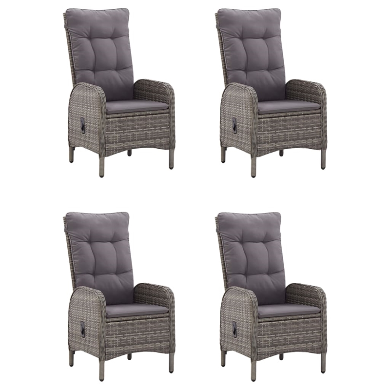 Afuera Living Contemporary Solid Acacia Wood MediumDining Set in Gray