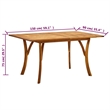 Afuera Living Contemporary Solid Acacia Wood Large Dining Set in Gray