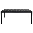 Afuera Living Contemporary Powder-Coated Aluminum Dining Set in Black