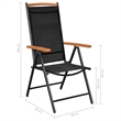 Afuera Living Contemporary Powder-Coated Aluminum Dining Set in Black