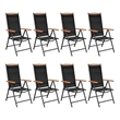 Afuera Living Contemporary Powder-Coated Aluminum Dining Set in Black