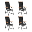 Afuera Living Contemporary Powder-Coated Aluminum Dining Set in Black