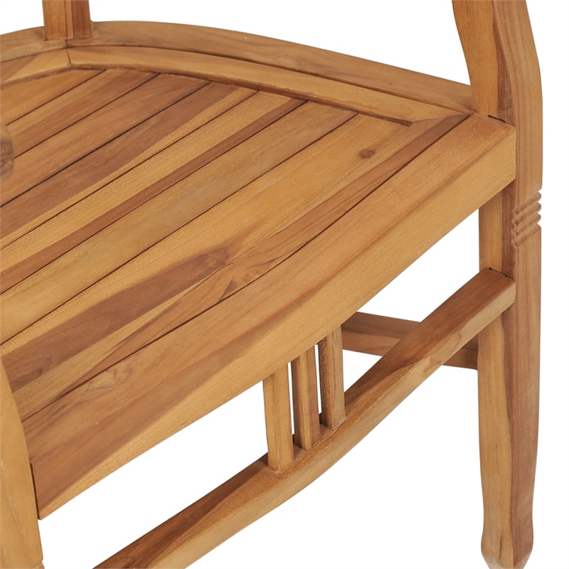 Afuera Living Solid Teak Wood Durable Garden Dining Set in Natural Teak