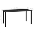 Afuera Living Poly Rattan/Powder-Coated Steel/Glass Dining Set in Black