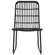 Afuera Living Poly Rattan/Powder-Coated Steel/Glass Dining Set in Black