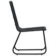 Afuera Living Poly Rattan/Powder-Coated Steel/Glass Dining Set in Black