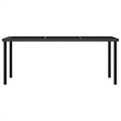 Afuera Living Poly Rattan/Powder-Coated Steel/Glass Dining Set in Black