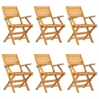 Afuera Living Solid Teak Wood Large Foldable Garden Dining Set in Brown