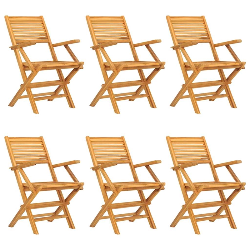 Afuera Living Solid Teak Wood Large Foldable Garden Dining Set in Brown