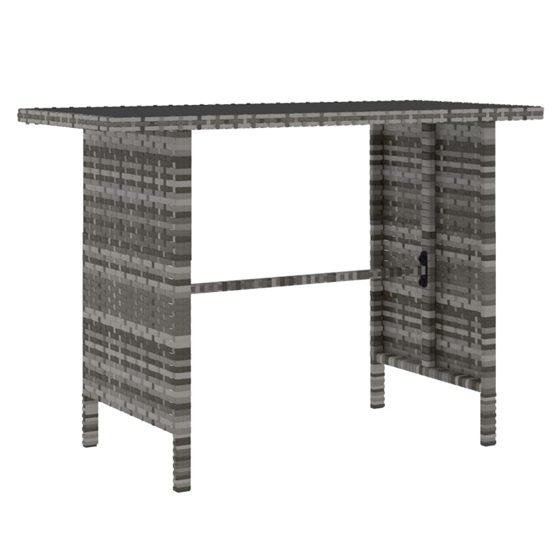 Afuera Living Patio in Gray PE Rattan Large Patio Dining Set - Set of 4