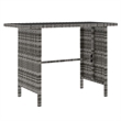 Afuera Living Patio in Gray PE Rattan Large Patio Dining Set - Set of 4