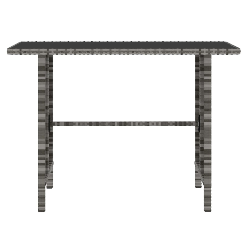 Afuera Living Patio in Gray PE Rattan Large Patio Dining Set - Set of 4