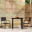Afuera Living Powder-Coated Steel & Glass Garden Dining Set in Black