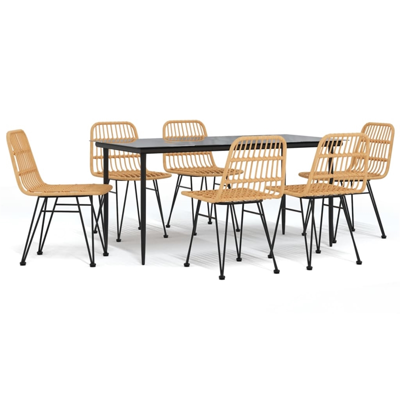 Afuera Living Rectangular Modern Garden Dining Set Garden Dining Set