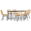 Afuera Living Rectangular Modern Garden Dining Set Garden Dining Set