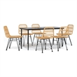 Afuera Living Rectangular Modern Garden Dining Set Garden Dining Set