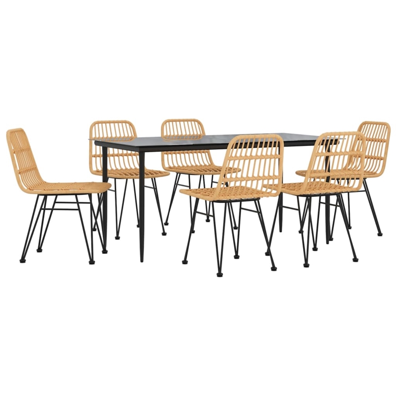 Afuera Living Rectangular Modern Garden Dining Set Garden Dining Set