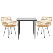 Afuera Living Steel & Polyethylene Medium Garden Dining Set in Black