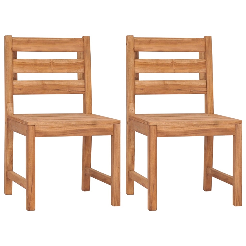 Afuera Living Solid Teak Wood 3 Piece Set Garden Dining Set in Brown