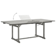 Afuera Living Solid Acacia Wood Extendable Garden Dining Set in Gray