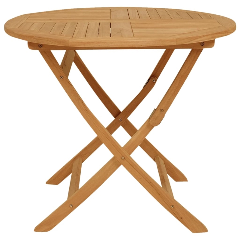 Afuera Living Solid Teak Wood Medium Garden Dining Set in Warm Brown