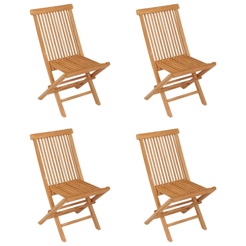 Afuera Living Solid Teak Wood Medium Garden Dining Set in Warm Brown