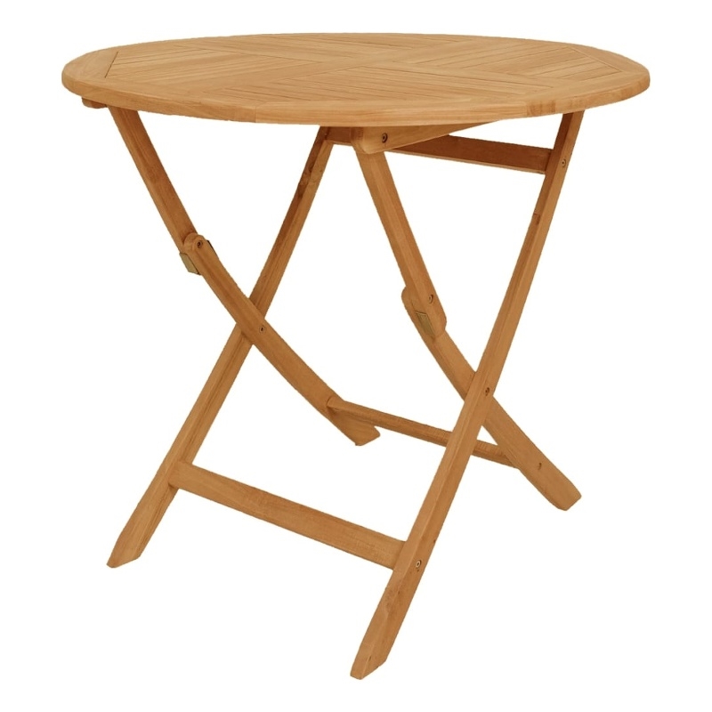 Afuera Living Solid Teak Wood Medium Garden Dining Set in Warm Brown