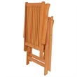 Afuera Living Garden Dining Set in Warm Brown Solid Teak Wood Medium