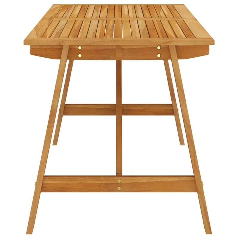 Afuera Living Solid Acacia Wood Medium Stackable Dining Set in Black