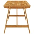 Afuera Living Solid Acacia Wood Medium Stackable Dining Set in Black